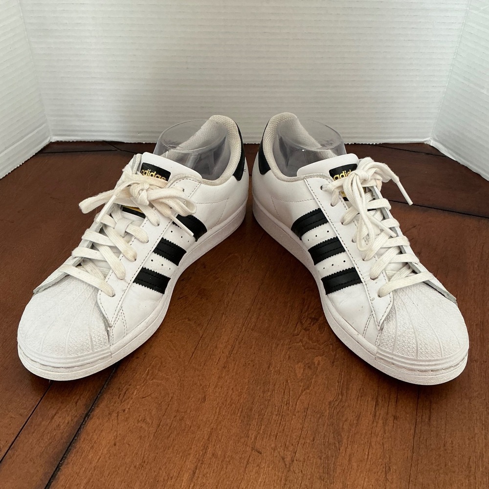 Adidas Superstar Cloud White Core Black Shell Toe Sneakers EG4958 Womens 7.5 - Picture 5 of 8